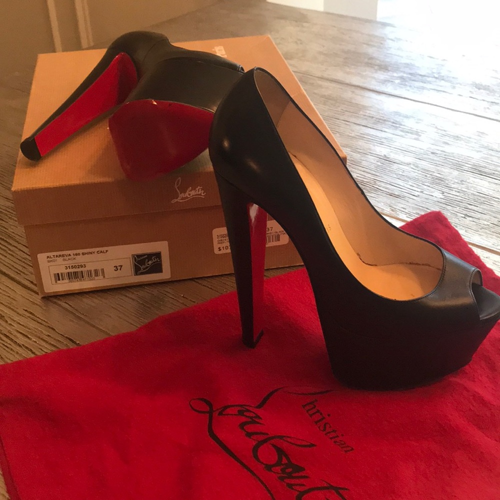Christian Louboutin Peep- Toe Platform size 7